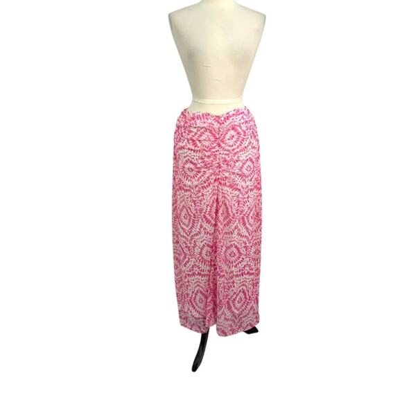 House of Harlow Sun and Fun Pink Mesh Midi Skirt Size Medium - Picture 1 of 6
